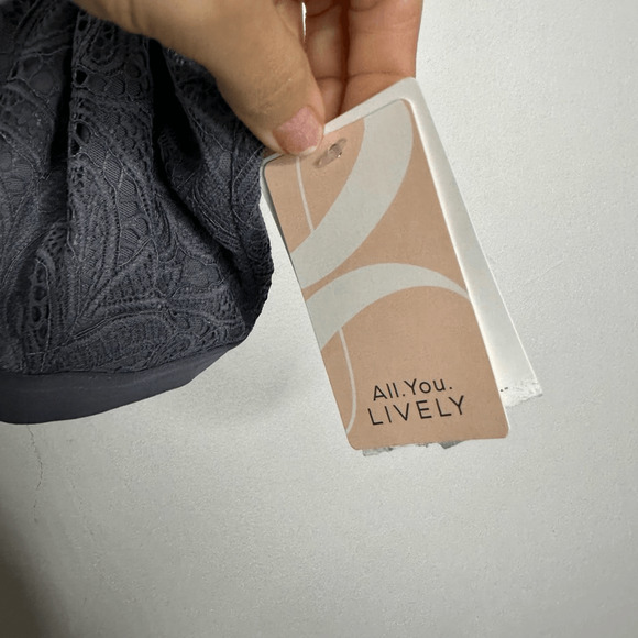 LIVELY Palm Lace Busty Bralette Smoke unpadded wireless womens 3 38D 40D NWT - Picture 5 of 8